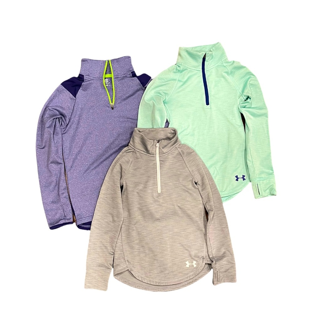 Under Armour and Champion Athletic Quick Dry Long Sleeve Top. Lot of 3.